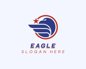 Patriotic American Eagle logo design