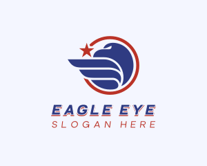 Patriotic American Eagle logo design