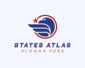 Patriotic American Eagle logo design