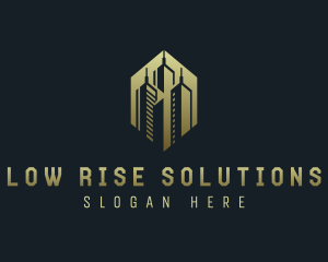 Skyscraper Building Realty logo design