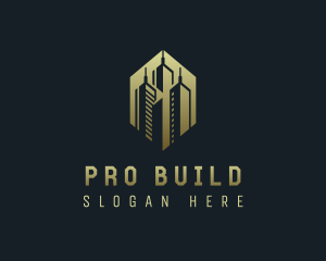 Skyscraper Building Realty logo design