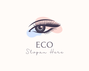 Contact Lens - Feminine Beauty Eyelashes logo design