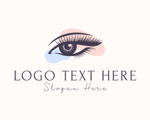 Beauty Blogger - Feminine Beauty Eyelashes logo design