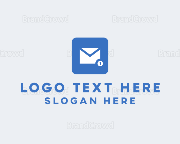 Blue Social Media Messaging App Logo