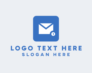 Minimalist - Blue Social Media Messaging App logo design