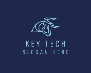 Bull Tech Circuit logo design