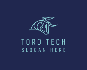 Bull Tech Circuit logo design