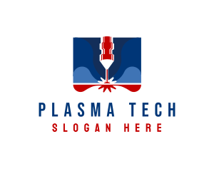 Plasma - Laser Cutter Machinery logo design