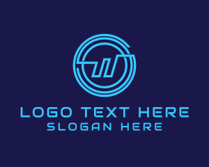 Application - Cyber Software Letter W logo design