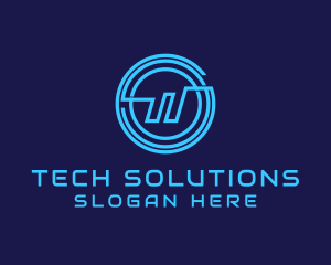 Software - Cyber Software Letter W logo design