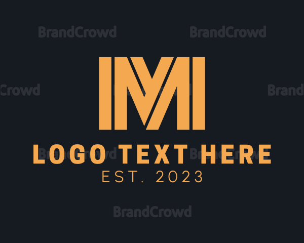 Modern Minimalist Letter M Logo