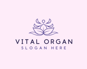 Yoga Organic Leaves logo design