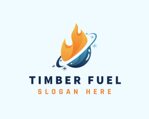 Snowflake Fuel Droplet logo design