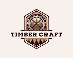 Woodcraft - Chisel Saw Carpentry logo design