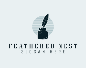 Feather Ink Writer logo design