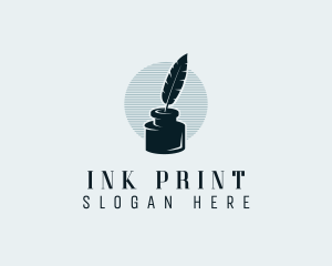 Feather Ink Writer logo design