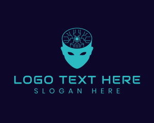 Neurologist - Artificial Intelligence Technology logo design