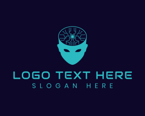 Genius - Artificial Intelligence Technology logo design