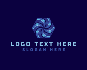 Cyberspace - Spiral Industrial Technology logo design