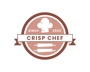 Chef Hat Rolling Pin Bakery logo design