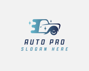 Sparkling Auto Car Washing logo design