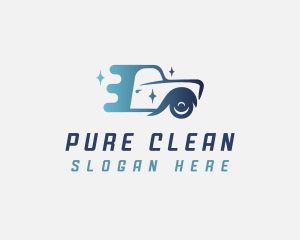 Sparkling Auto Car Washing logo design