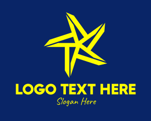 Shooting Star - Bright Yellow Star logo design