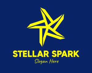 Bright Yellow Star logo design