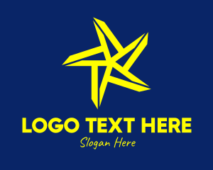 Hollywood - Bright Yellow Star logo design