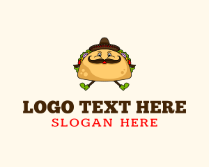 Snack - Mexican Taco Tortilla logo design