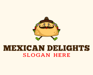 Mexican Taco Tortilla logo design