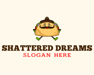 Character - Mexican Taco Tortilla logo design