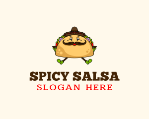 Salsa - Mexican Taco Tortilla logo design