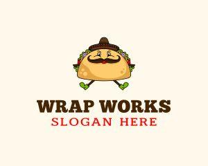 Wrap - Mexican Taco Tortilla logo design