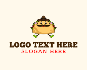 Hat - Mexican Taco Tortilla logo design