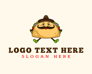 Burrito - Taco Tortilla Mascot logo design