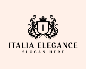 Elegant Lion Insignia logo design