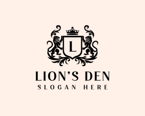 Elegant Lion Insignia logo design