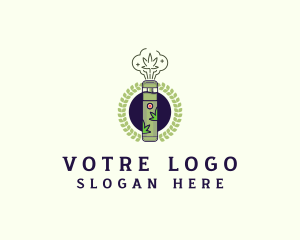 Vape - Weed Vape Wreath logo design