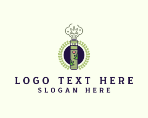 Pen - Weed Vape Wreath logo design
