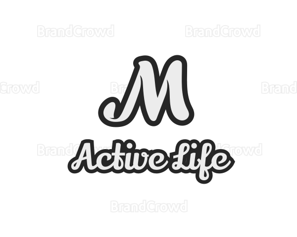 Generic Stylish Cursive Letter M Logo