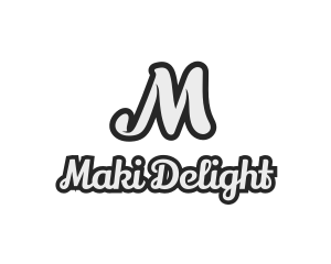 Generic Stylish Cursive Letter M logo design