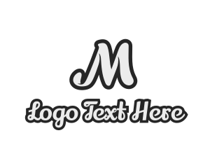 Monochrome - Generic Stylish Cursive Letter M logo design