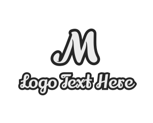 Generic Stylish Cursive Letter M Logo