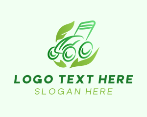 Equipment - Green Lawn Mower Leaf logo design