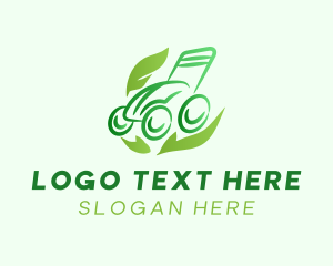 Gardening - Green Lawn Mower Leaf logo design