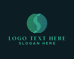 Digital Finance App Letter S logo design
