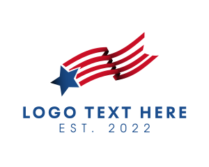 News - Star Stripe Patriotic logo design