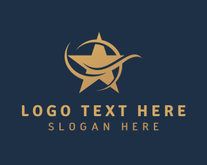 Talent - Golden Star Agency logo design