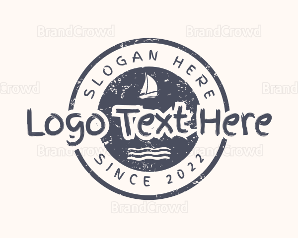 Nautical Boat Waves Logo